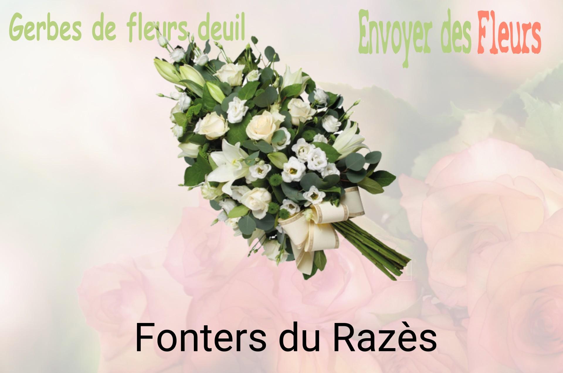 Gerbe de fleurs de deuil livrée à Fonters-du-Razès
